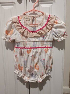 Marie Nicole Smocked Bubble Romper